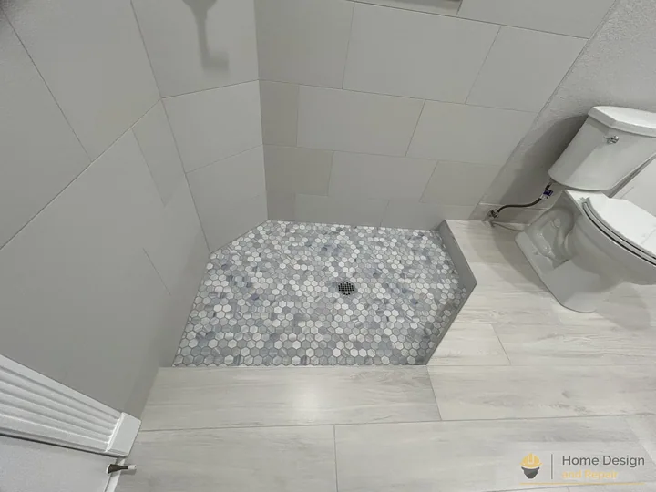 After detail of Walk-In Shower Bathroom Remodel in Parkland, FL