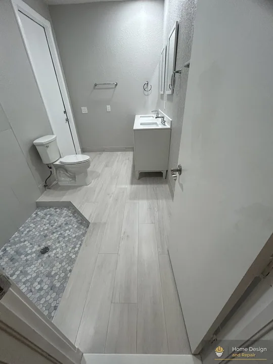 After detail of Walk-In Shower Bathroom Remodel in Parkland, FL