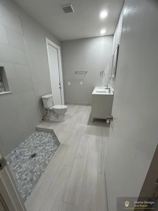 After detail of Walk-In Shower Bathroom Remodel in Parkland, FL