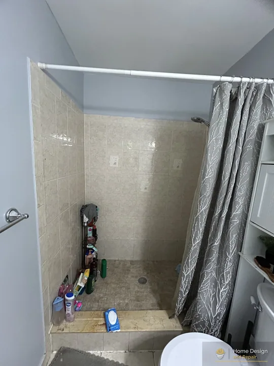 Before detail of White Tile Walk-In Shower Remodel in Coral Springs, FL